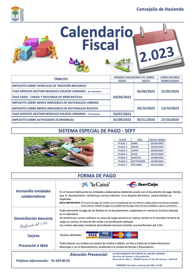 Bando Anuncio Calendario Fiscal 2023