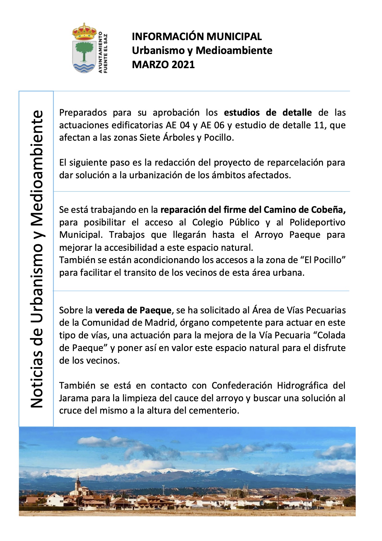 marzo 21 INFORMACIN MUNICIPAL urbaniso y mediambiente